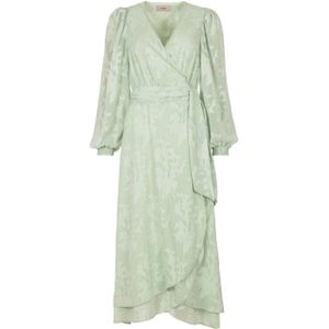 Freebird - Zomerjurk - Mintgroen - Overslagkraag - Lange Mouwen