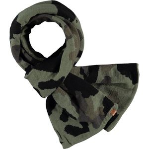 Jongens Sjaal Zwart-Khaki met Camouflage