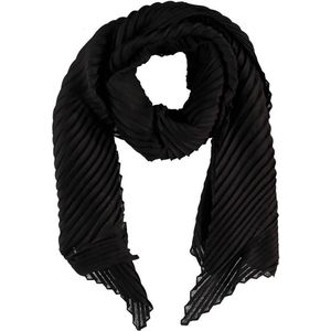 Sarlini Langwerpige Plisse Sjaal Zwart