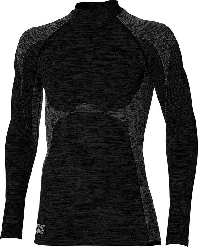 Heatkeeper Thermoshirt Lange Mouw Heren Premium Zwart Melange