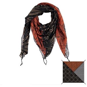 Sarlini Vierkante Orange Dames sjaal Design