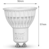 MiLight - GU10 Spot - WiFi LED - 4W - RGB+CCT - Ø50mm
