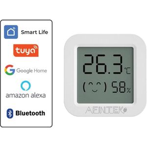 AFINTEK Smart Life Mini Bluetooth Thermometer & Hygrometer - Inclusief Batterij