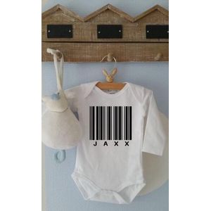 Rompertje baby met tekst Geboorte Cadeau / Kraamcadeau Baby Rompertje met eigen naam tekst | Lange of korte mouw | zwart roze wit blauw | maat 50/56 of 62/68 |bedrukt bedrukken bedrukking opdruk laten maken | Gepersonaliseerd geboortecadeau