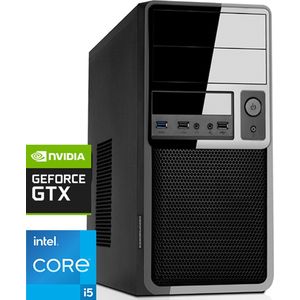 Intel Desktop PC met Core i5F - GTX 1650 - 32GB RAM - 1000GB NVMe M.2 SSD - WiFi - Bluetooth - Windows 11 Pro (DT-372704)
