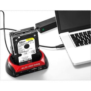 SATA & IDE HDD Dock Kaartlezer - All-in One - Geschikt voor 2.5/3.5 inch