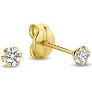 Isabel Bernard - Le Marais De Buci - Oorknoppen - 14 Karaat Goud - Zirkonia