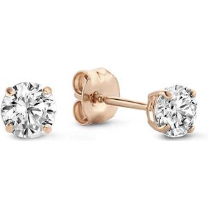 Isabel Bernard - La Concorde Lourdes - Oorknopjes - Rosé Goud - Zirkonia