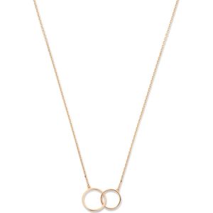 Isabel Bernard La Concorde Loulou 14 karaat rosé gouden ketting met twee ringen voor dames