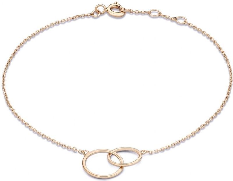 Isabel Bernard La Concorde Loulou 14 Karaat Roségouden Armband IB320106 (Lengte: 16.50-18.50 cm)