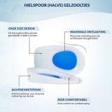 Hielspoor - Inlegzooltjes - Steunzooltjes - Gelzolen voor de Hielen - Unisex