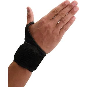 Medidu Lichtgewicht Polsbrace - Verstelbare Polsbandage - Polsband voor Links of Rechts - Pols Ondersteuning - Universele Polsversteviger - Zwart