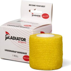 Gladiator Sports Ondertape Bandage - Sporttape - Sport bandage - Per rol - Geel