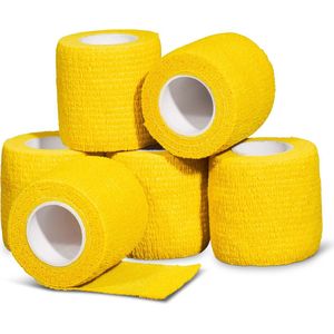 Gladiator Sports Ondertape Bandage - Sporttape - Sport bandage - 6 rollen - Geel