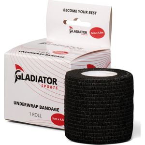 Gladiator Sports Ondertape Bandage - Sporttape - Sport bandage - Per rol - Zwart