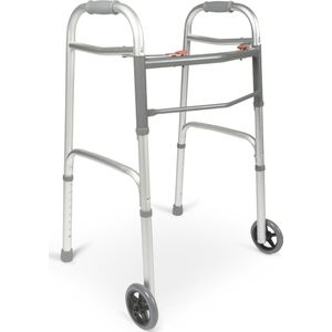 Medidu Looprek met Wielen - Lichtgewicht en Inklapbaar - In Hoogte Verstelbaar - Antislip