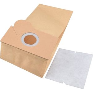 Geschikt voor NILCO. 10 stuks. Stofzuigerzakken voor RS 05 Rugzakzuiger, + vierkant motorfilter, Papier. COVAKO Merk