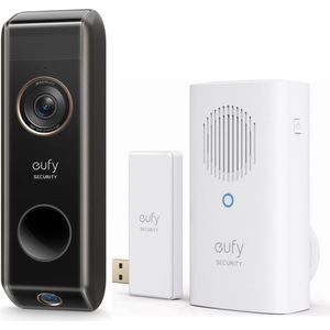 Eufy Dual 2 Pro 2K Draadloze Video Deurbel Uitbreiding inclusief verstelbare camera + Deurbelgong