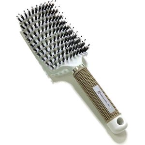 Dermarolling - Big Detangle Brush - Wit - Antiklit Borstel - 250x75mm