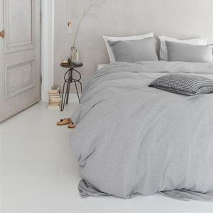 vtwonen Comfy dekbedovertrek - Eenpersoons - 140x200/220 - Licht grijs