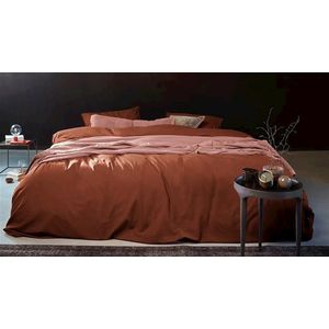 vtwonen Natural Stone dekbedovertrek - Eenpersoons - 140x200/220 - Steenrood