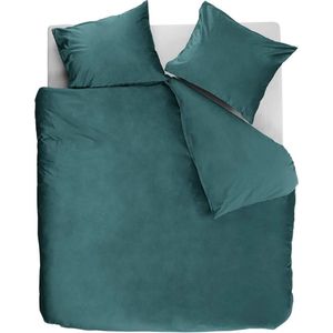 At Home by BeddingHouse Tender dekbedovertrek - Eenpersoons - 140x200/220 - Blauw Groen