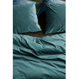 At Home by BeddingHouse Tender dekbedovertrek - Tweepersoons - 200x200/220 - Blauw Groen