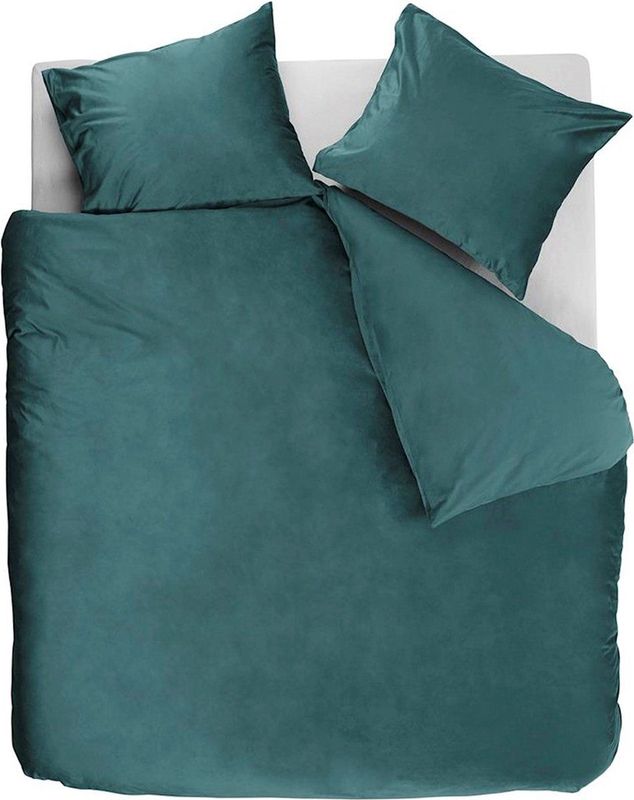 At Home by BeddingHouse Tender dekbedovertrek - Tweepersoons - 200x200/220 - Blauw Groen