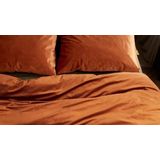 At Home by BeddingHouse Tender dekbedovertrek - Eenpersoons - 140x200/220 - Steenrood