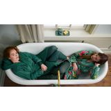 Pip Studio - Good Evening - Badjas - Groen - 100% Katoen - Bloemendessin