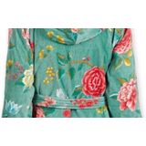 Pip Studio - Good Evening - Badjas - Groen - 100% Katoen - Bloemendessin