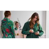 Pip Studio - Good Evening - Badjas - Groen - 100% Katoen - Bloemendessin