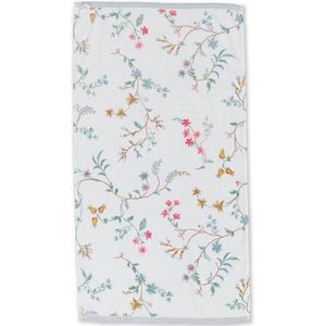 PIP Studio badgoed Les Fleurs wit - handdoek 55x100 cm