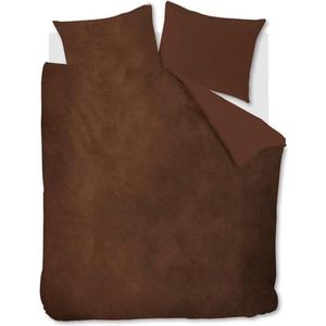 At Home by BeddingHouse Tender dekbedovertrek - Eenpersoons - 140x200/220 - Bruin