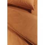 Ambiante Cotton Uni dekbedovertrek - Eenpersoons - 140x200/220 - Oranje