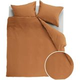 Ambiante Cotton Uni dekbedovertrek - Eenpersoons - 140x200/220 - Oranje