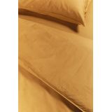 Ambiante Cotton Uni dekbedovertrek - Eenpersoons - 140x200/220 - Oker