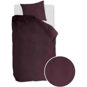 Ambiante - Cotton Uni Dekbedovertrek - Donker Rood - 100% Katoen