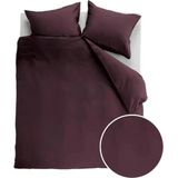 Ambiante Cotton Uni dekbedovertrek Donker Rood