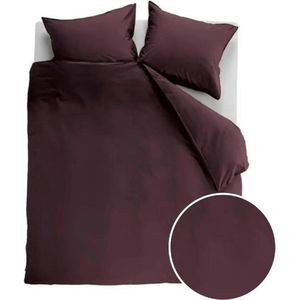 Ambiante Cotton Uni dekbedovertrek Donker Rood