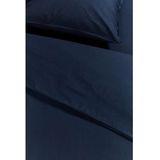 Ambiante Cotton Uni Dekbedovertrek - Tweepersoons - 200x200/220 cm - Donkerblauw