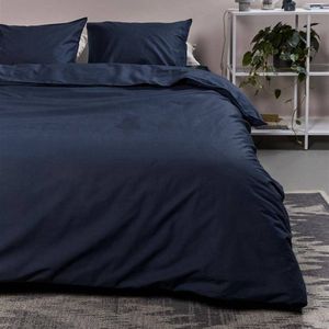 Ambiante - Cotton Uni Dekbedovertrek - Donker Blauw - Katoen