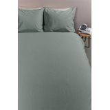 Ambiante Cotton Uni dekbedovertrek - Lits-Jumeaux - 240x200/220 - Groen
