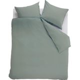 Ambiante Cotton Uni dekbedovertrek - Lits-Jumeaux - 240x200/220 - Groen