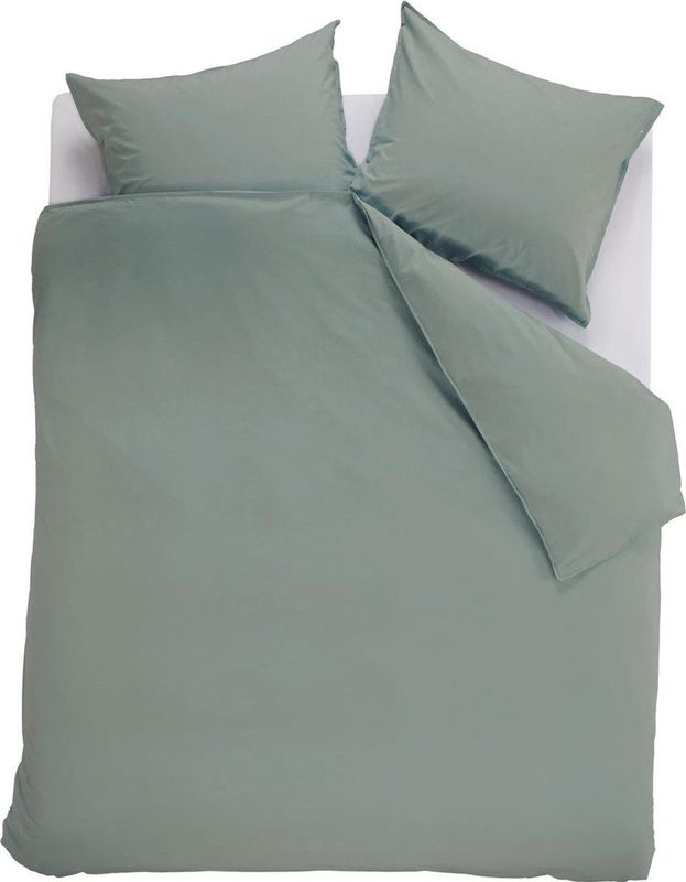 Ambiante Cotton Uni dekbedovertrek - Lits-Jumeaux - 240x200/220 - Groen