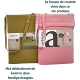 Ambiante Cotton Uni Dekbedovertrek - Eenpersoons - 140x200/220 cm - Donkergroen