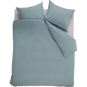 Ambiante Cotton Uni dekbedovertrek - Eenpersoons - 140x200/220 - Blauw