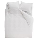 Ambiante Cotton Uni dekbedovertrek - Eenpersoons - 140x200/220 - Wit