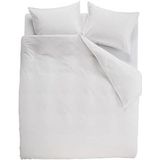 Ambiante Cotton Uni dekbedovertrek - Lits-Jumeaux - 240x200/220 - Wit