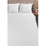 Ambiante Cotton Uni Dekbedovertrek - Extra breed - 260x200/220 cm - Wit